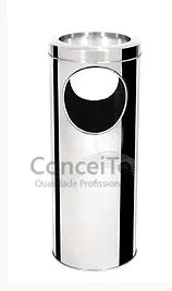 Cinzeiro ou lixeira coletora de cigarros em inox - 3822 - Conceito Metais