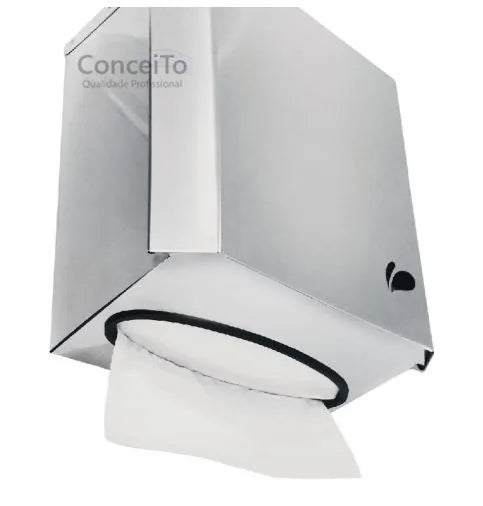 Dispensador de papel toalha inox interfolhas com trava - 17001 - Conceito Metais (foto 3)