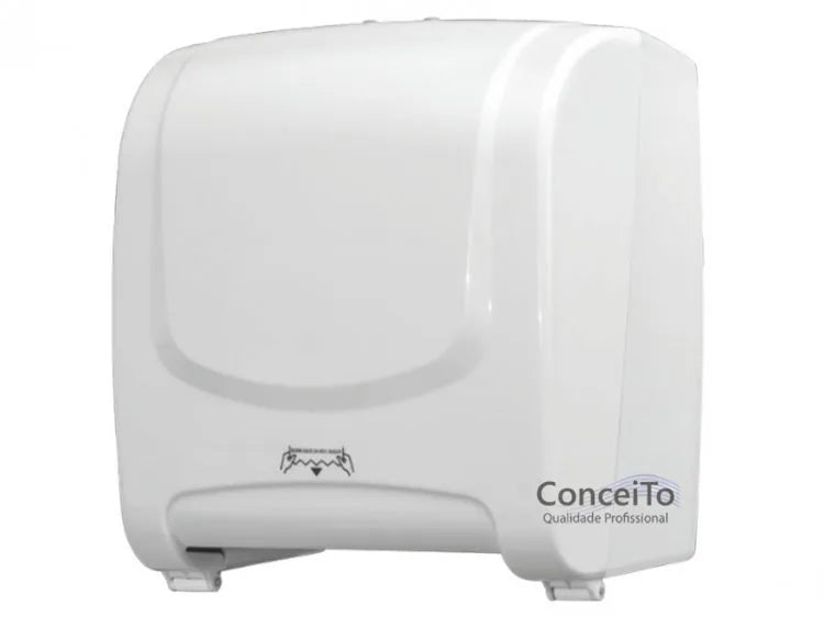 Toalheiro dispenser de papel toalha bobina auto corte compacto ABS - 8001 - Conceito Metais