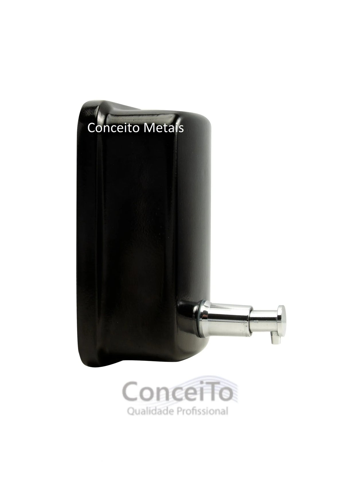 Saboneteira de inox preta para sabonete líquido - 17010 - Conceito Metais