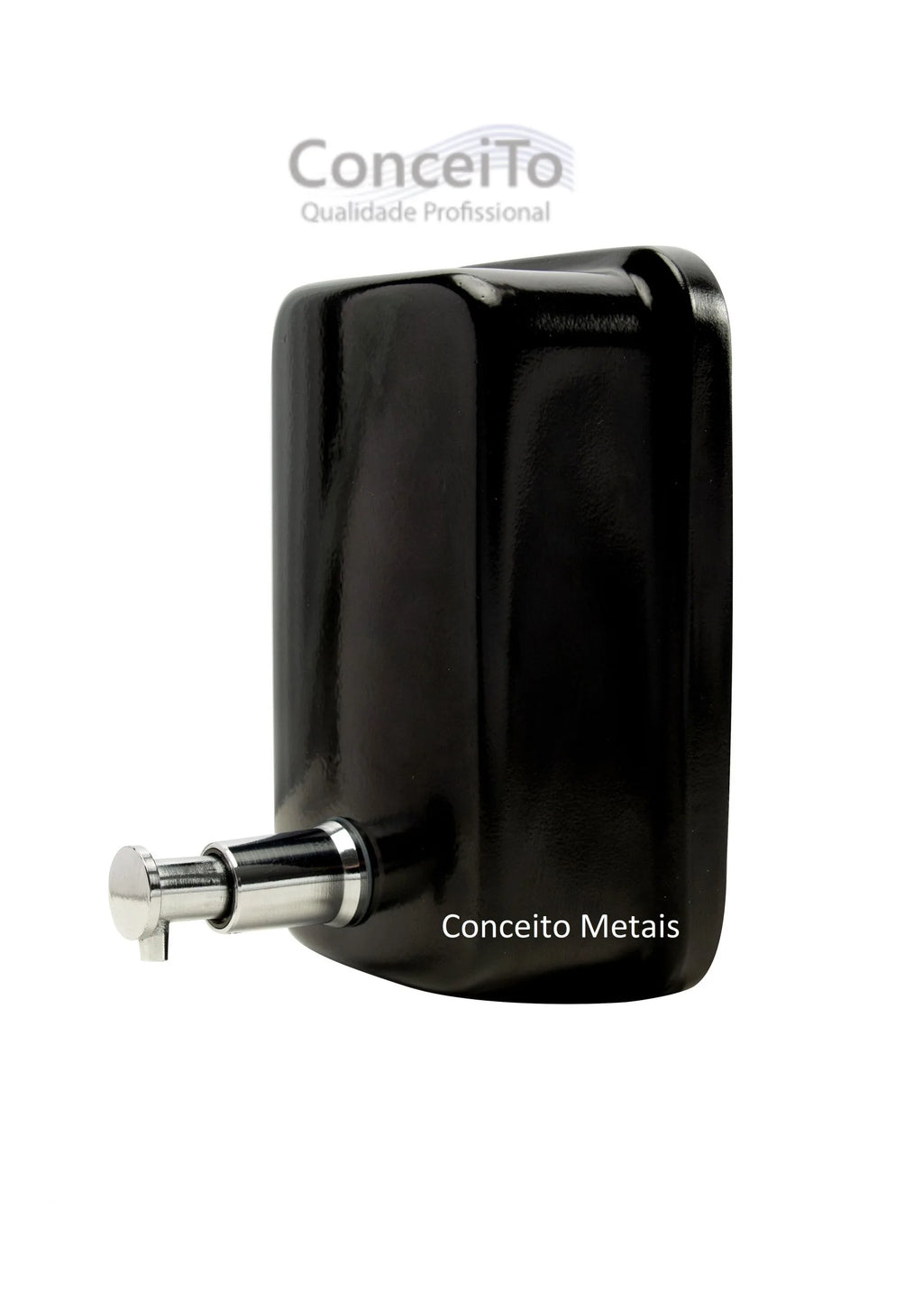 Saboneteira de inox preta para sabonete líquido - 17010 - Conceito Metais (foto 2)