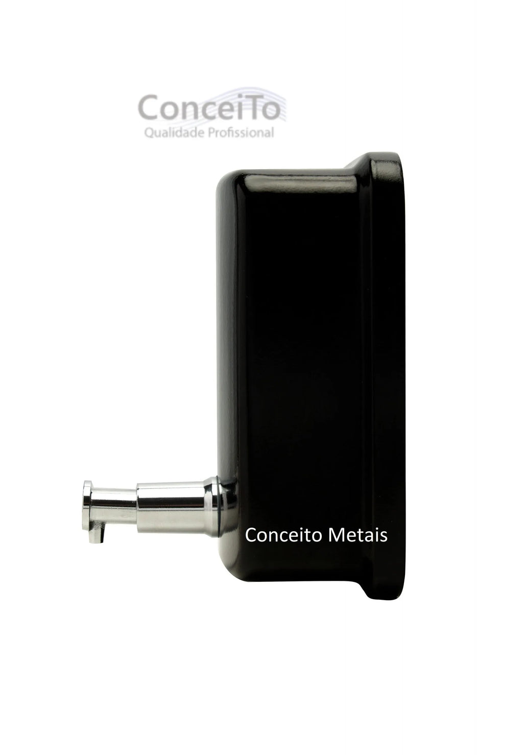 Saboneteira de inox preta para sabonete líquido - 17010 - Conceito Metais (foto 3)