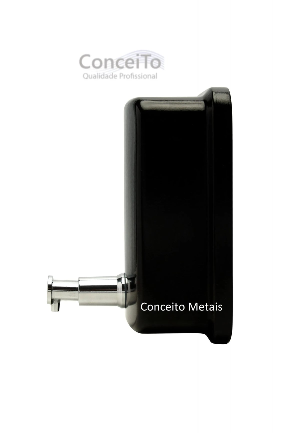 Saboneteira de inox preta para sabonete líquido - 17010 - Conceito Metais (foto 3)