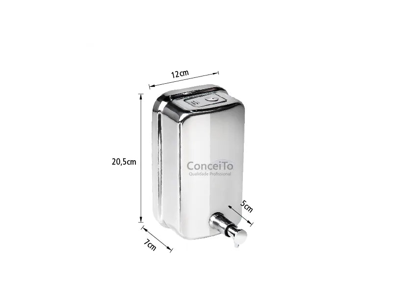 Saboneteira de inox para sabonete líquido 1000ml - 9010 - Conceito Metais (foto 2)