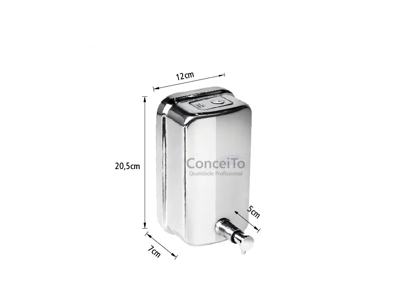 Saboneteira de inox para sabonete líquido 500ml - 17004 - Conceito Metais (foto 2)