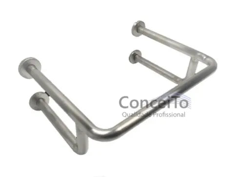 Barra de apoio para lavatório L510 aço inox 304 58x42cm - 1015 - Conceito Metais