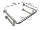 Barra de apoio para lavatório L510 aço inox 304 58x42cm - 1015 - Conceito Metais (foto 2)
