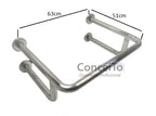 Barra de apoio para lavatório Deca L51 aço inox 304 63x51cm - 1014 - Conceito Metais (foto 2)