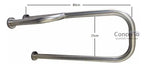 Barra de apoio de 80cm inox 304 fixa para banheiro com reforço lateral - 1018 - Conceito Metais (foto 2)