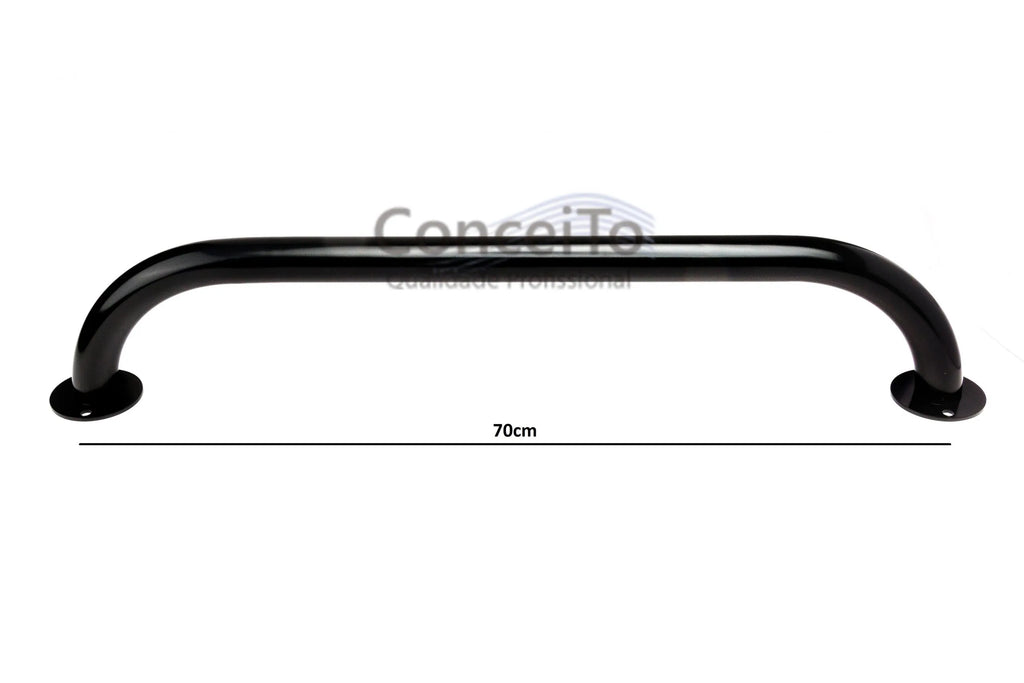 Barra de apoio para banheiro em inox 304 reta 70cm preta - 3899 - Conceito Metais (foto 5)