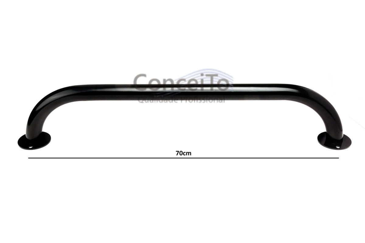 Barra de apoio para banheiro em inox 304 reta 70cm preta - 3899 - Conceito Metais (foto 5)
