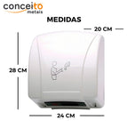 Secador de mãos automático Newdry com sensor - 39000: medidas 28 x 24 x 20 cm