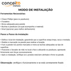Secador de mãos automático Newdry com sensor - 39000: modo de instalação
