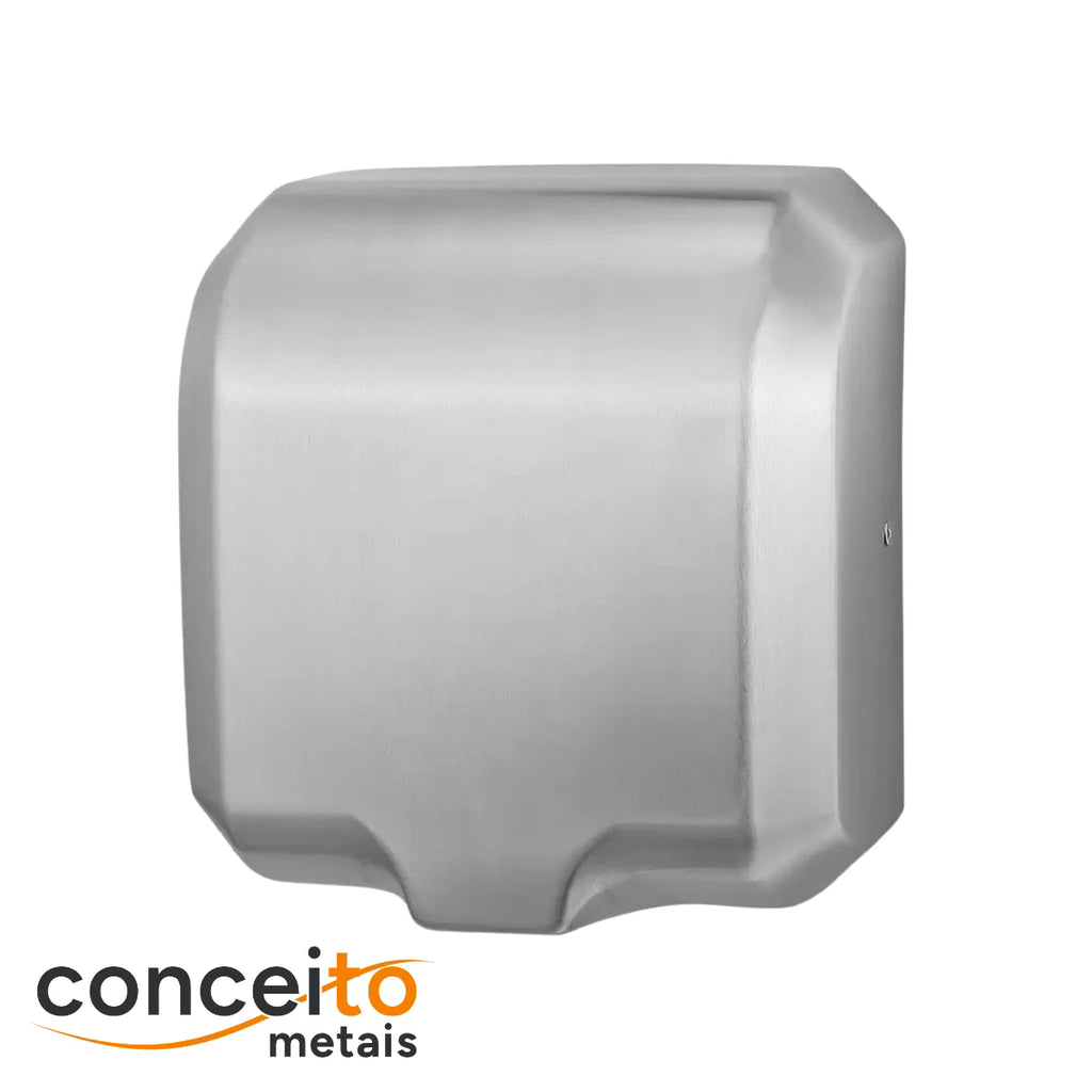 Secador de mãos automático parede aço inox escovado Jet Dry banheiro - 39001