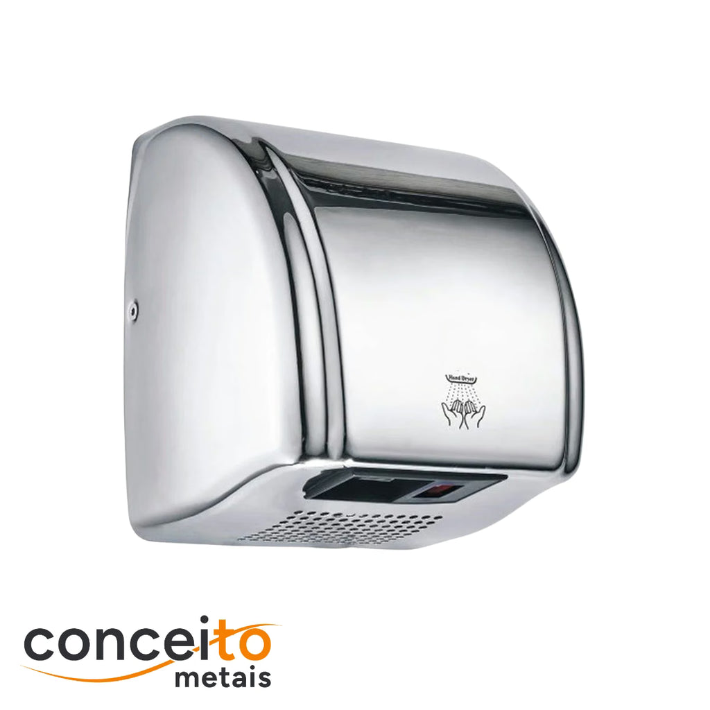 Secador de mãos automático parede aço inox PowerClean banheiro - 39002