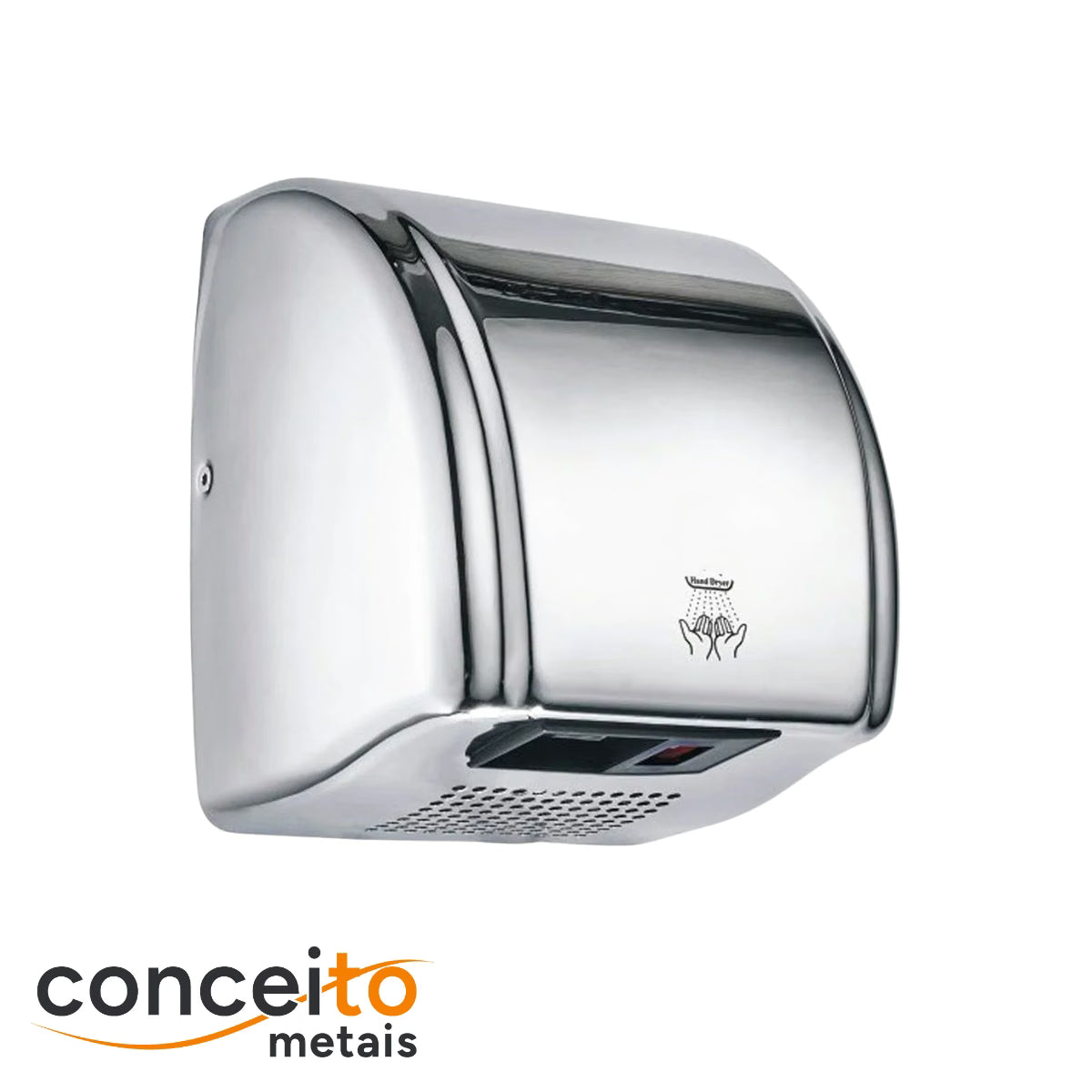 Secador de mãos automático parede aço inox PowerClean banheiro - 39002
