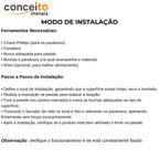 Secador de mãos automático parede aço inox escovado 304 banheiro - 39003: modo de instalação