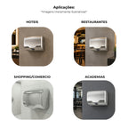 Secador de mãos automático DryPlus parede aço inox 304 banheiro - 39004: aplicações em hotéis, restaurantes, comércio e academias