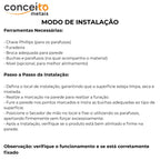 Secador de mãos automático DryPlus parede aço inox 304 banheiro - 39004: modo de instalação