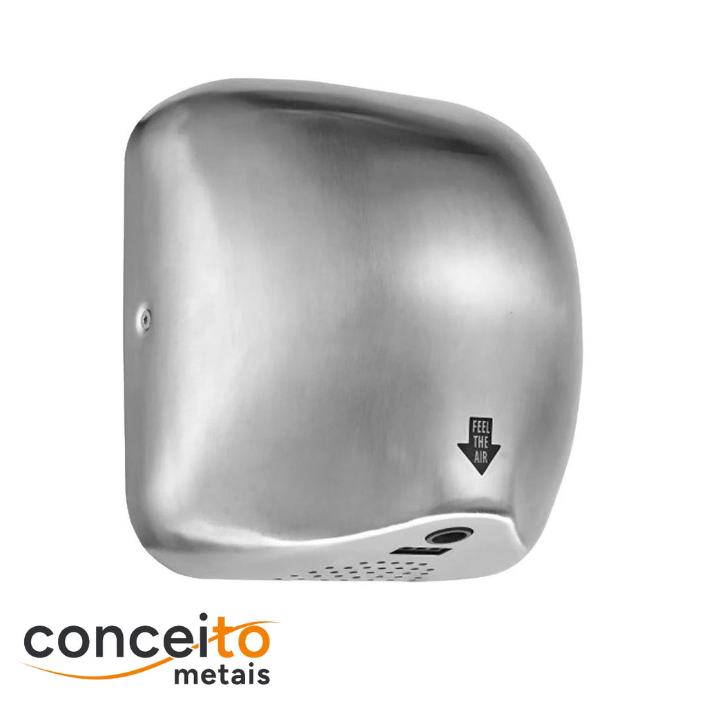Secador de mãos automático parede aço inox banheiro - 39005