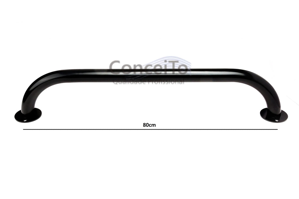 Barra de apoio para banheiro em inox 304 reta 80cm preta - 3902 - Conceito Metais (foto 5)