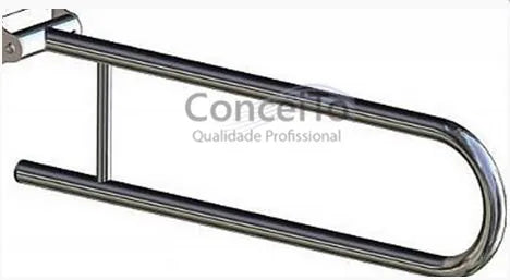 Barra de apoio articulada para banheiro 60cm de parede - 1026 - Conceito Metais
