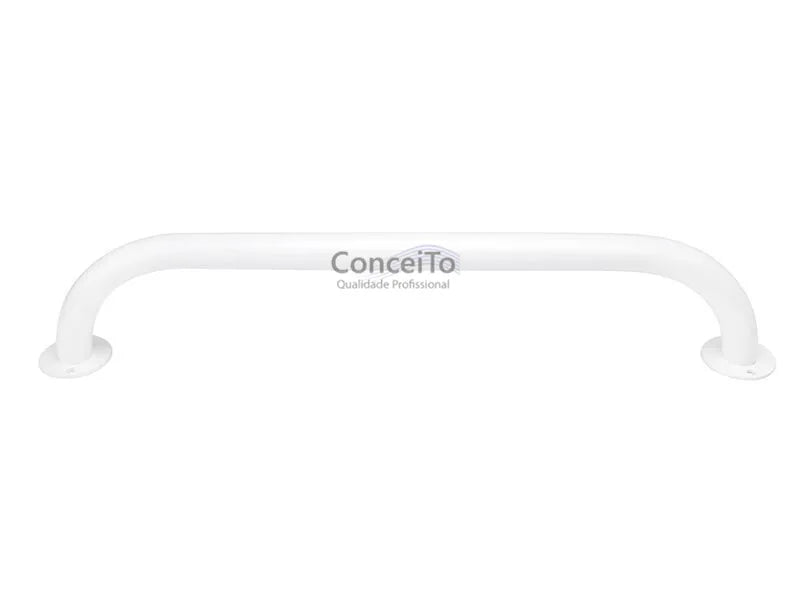 Barra de apoio para banheiro em inox 304 reta 90cm branca - 3909 - Conceito Metais