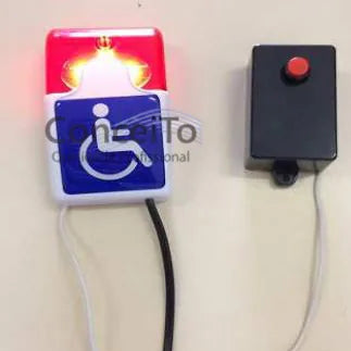 Alarme PNE com fio para sanitário acessível - 5003 - Conceito Metais