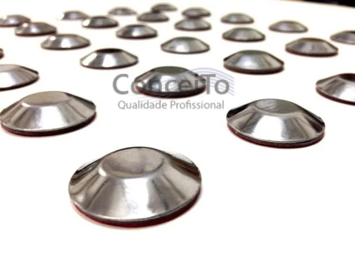 Elemento tátil alerta em aço inox metro linear cx com 100 pçs - 4001 - Conceito Metais