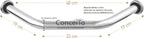 Barra de apoio para lavatório de canto - 3942 - Conceito Metais (foto 2)