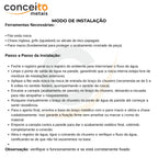 Ducha parede metal autolimpante cromado aquecimento solar - 40266: modo de instalação