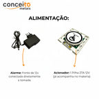 Alarme audiovisual PNE com botão de acionamento - 41011: alimentação