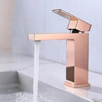 Torneira monocomando banheiro quadrada rose gold brilhante - 4344 - Conceito Metais (foto 2)