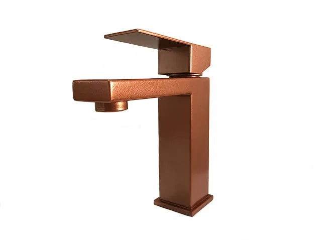 Torneira monocomando banheiro quadrada baixa rose gold - 4379 - Conceito Metais (foto 4)