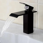 Torneira monocomando modelo quadrada slim luxo baixa preto fosco black - 4415 - Conceito Metais