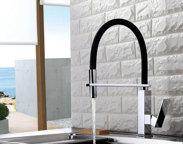 Torneira monocomando gourmet luxo linha color preta - 4682 - Conceito Metais