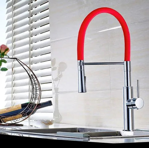 Torneira Monocomando Gourmet Luxo Linha Color Vermelha