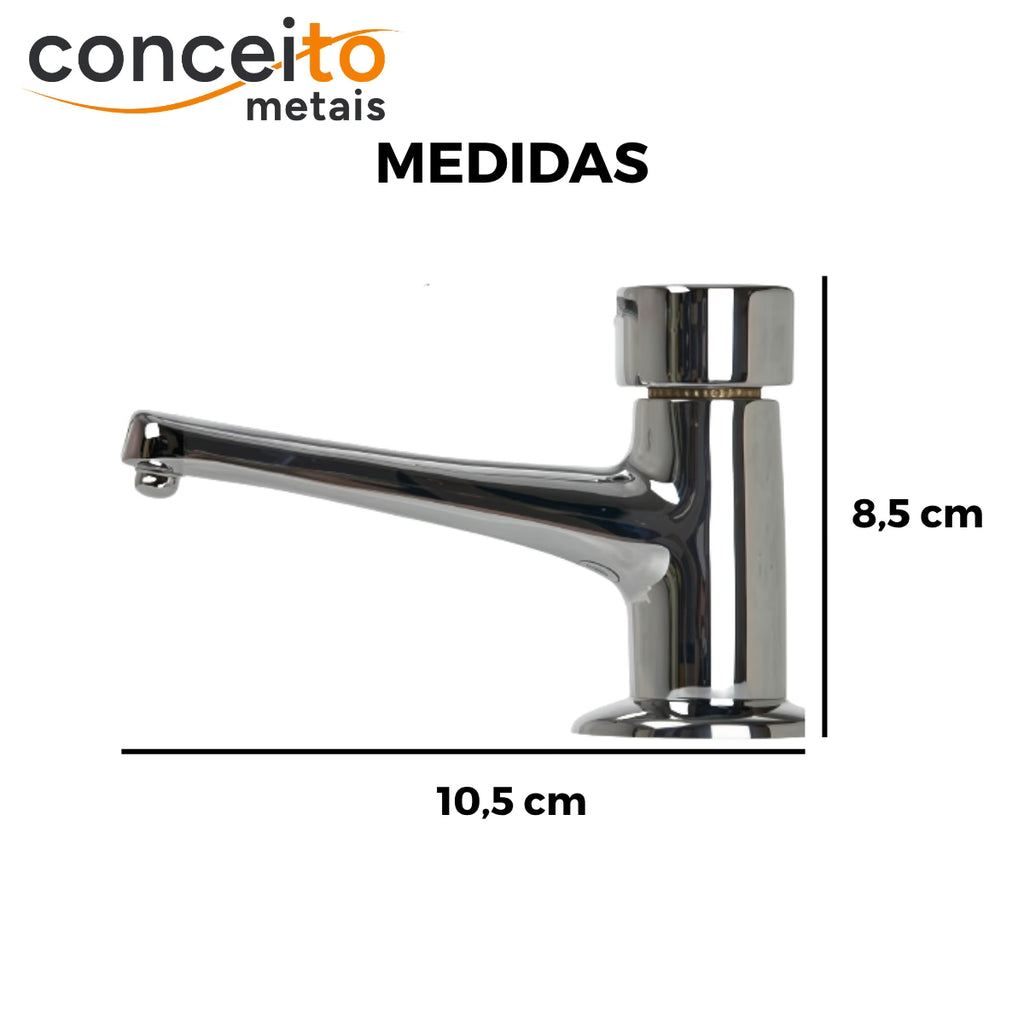 Saboneteira ou dispenser de pressão mesa com reservatório - 6001: medidas