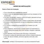 Saboneteira ou dispenser de pressão mesa com reservatório - 6001: modo de instalação