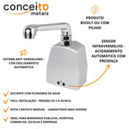 Torneira com sensor bivolt ou pilhas de parede lavatório - 6003: detalhes e características