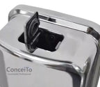 Saboneteira de inox com visor para sabonete líquido 500ml - 9009 - Conceito Metais (foto 2)