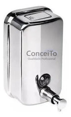 Saboneteira de inox com visor para sabonete líquido 1000ml - 9010 - Conceito Metais