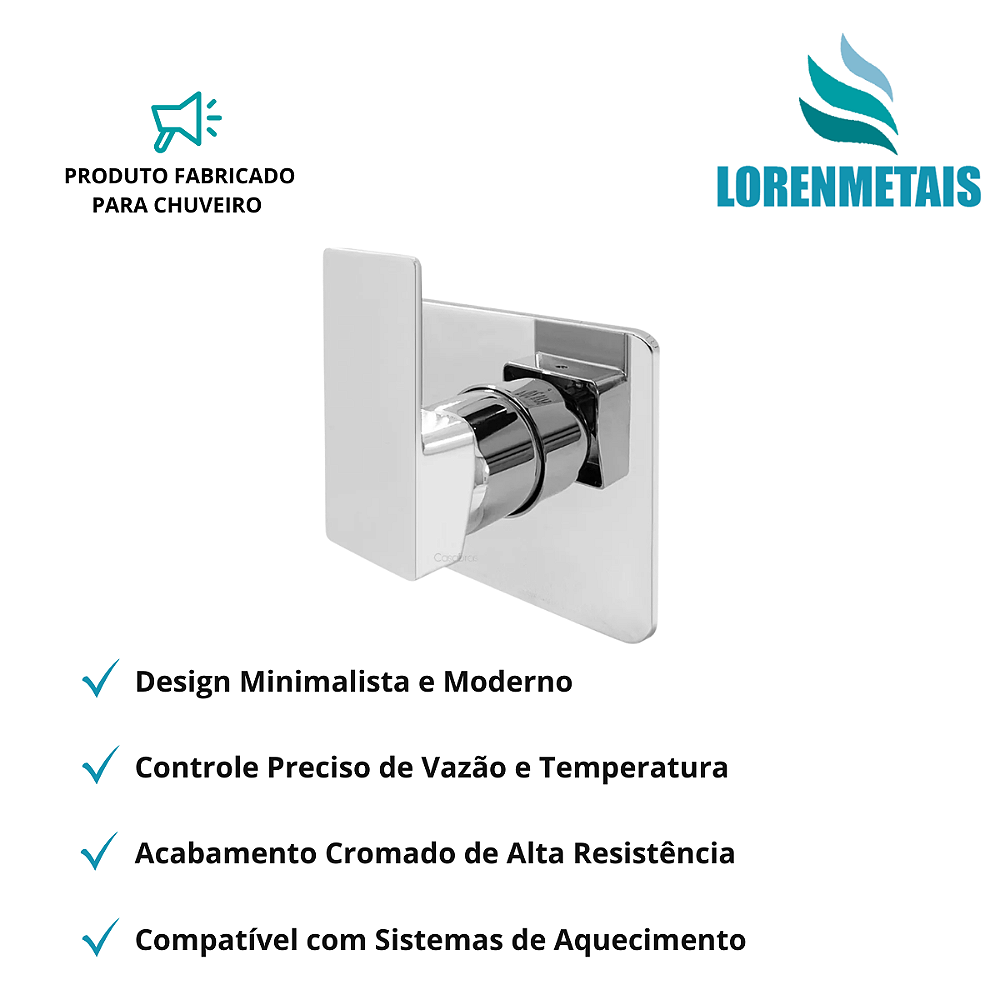 Acabamento Monocomando com Base Para Água Quente e Fria - 13109 - Conceito Metais (foto 2)