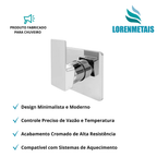 Acabamento Monocomando com Base Para Água Quente e Fria - 13109 - Conceito Metais (foto 2)