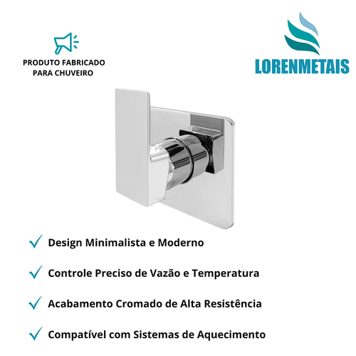 Acabamento Monocomando com Base Para Água Quente e Fria - 13109 - Conceito Metais (foto 2)