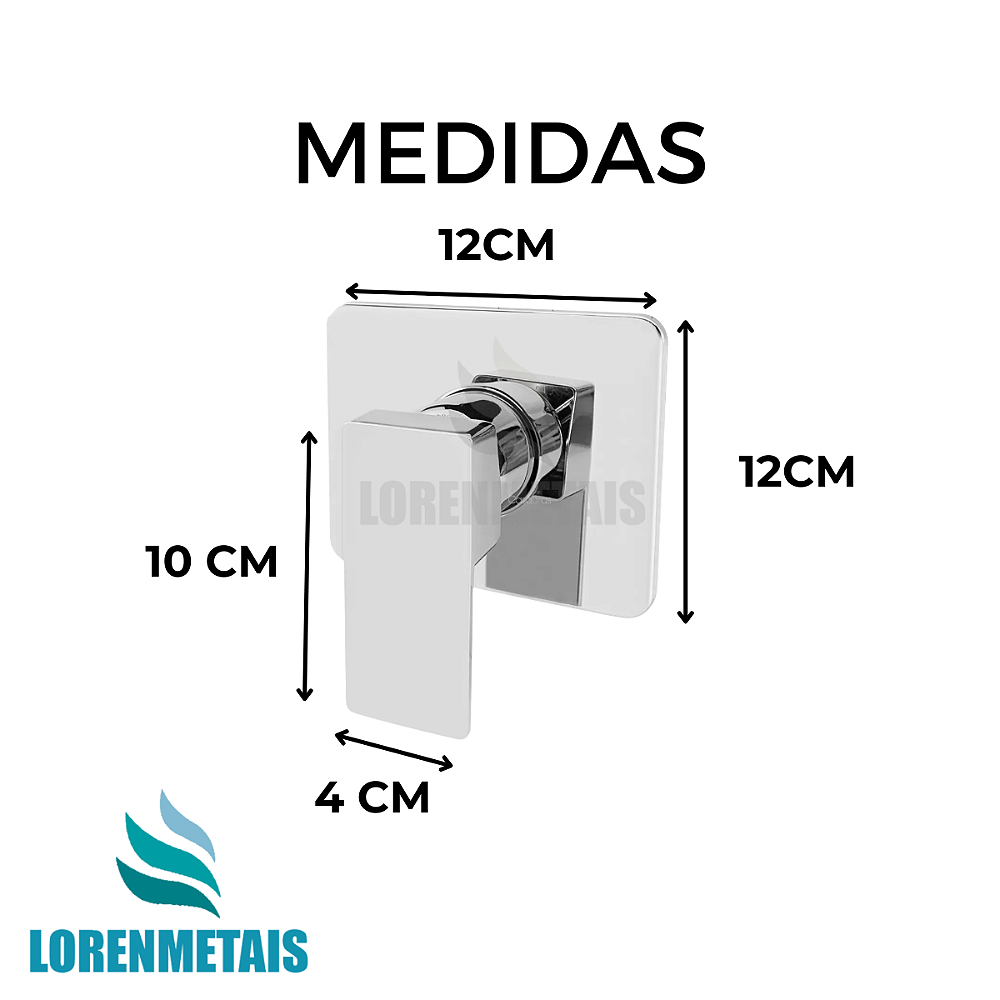 Acabamento Monocomando com Base Para Água Quente e Fria - 13109 - Conceito Metais (foto 3)