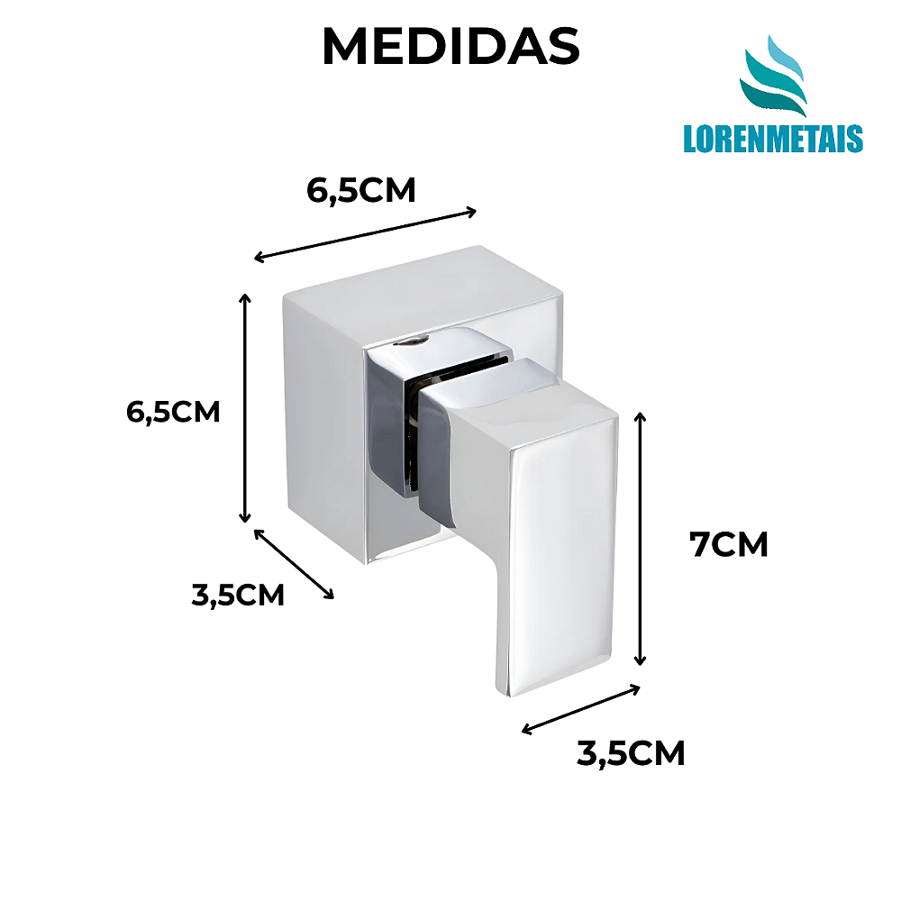 Acabamento para registro cromado com base DECA 1.1/2 - 13606 - Conceito Metais (foto 2)