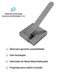 Acabamento PNE Para Descarga com Conversor P/ Base Docol ou Deca - 13563 - detalhes - Conceito Metais