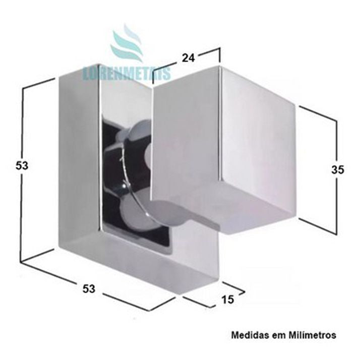 Acabamento Quadrado 3/4 com Base ABS p/ Deca - 13214 - Conceito Metais (foto 3)