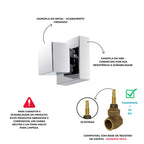 Acabamento Quadrado 3/4 com Base ABS p/ Deca - 13214 - detalhes - Conceito Metais